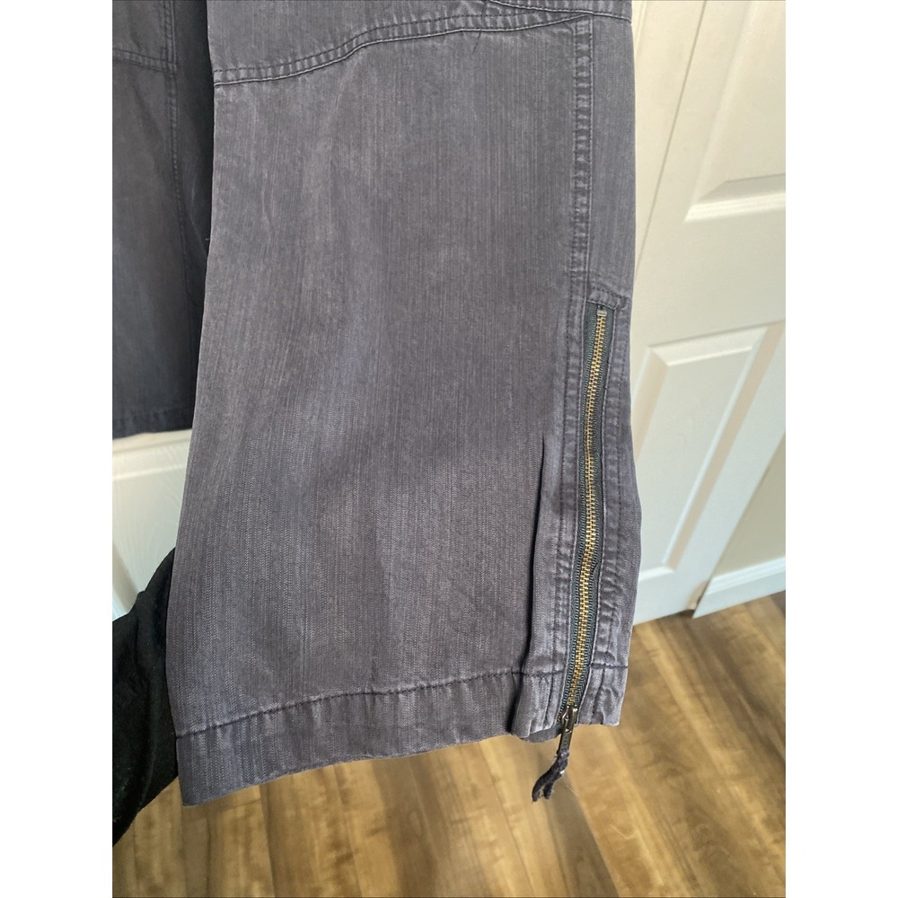 Sundance Cargo Pants Womens Size 2 Navy Blue Utility Tencel Drawstring Y2K Boho - Picture 3 of 6